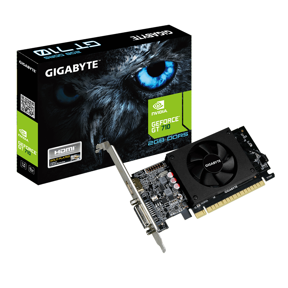 Image of Gigabyte GV-N710D5-2GL graphics card NVIDIA GeForce GT 710 2 GB GDDR5