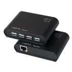 LogiLink UA0230 interface hub USB 2.0 480 Mbit/s Black