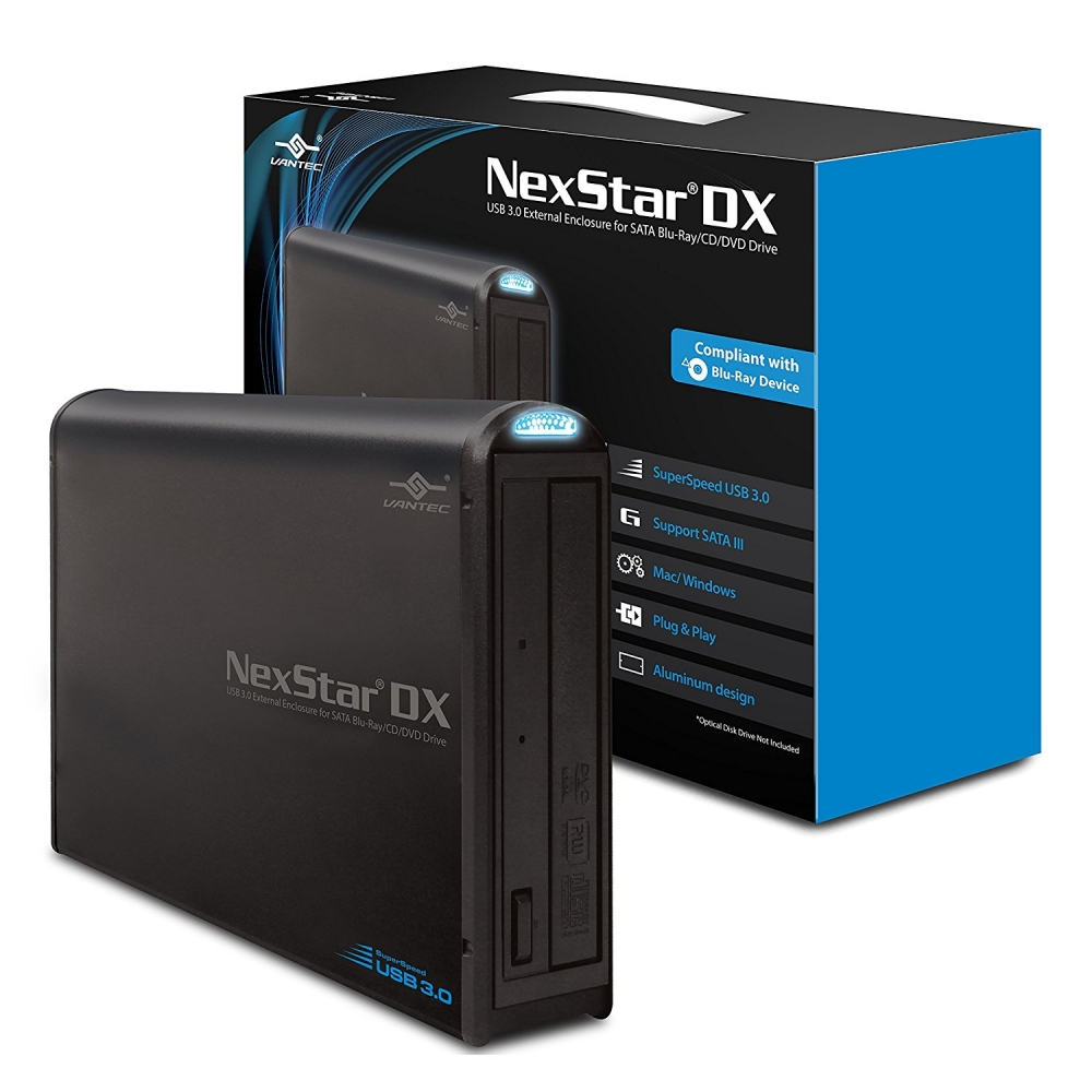 NST-536S3-BK VANTEC RD NST-536S3-BK NexStar? DX 5.25 SATA to USB3.0 Blu-Ray CD DVD Drive