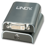 Lindy USB 2.0/DVI USB graphics adapter Black