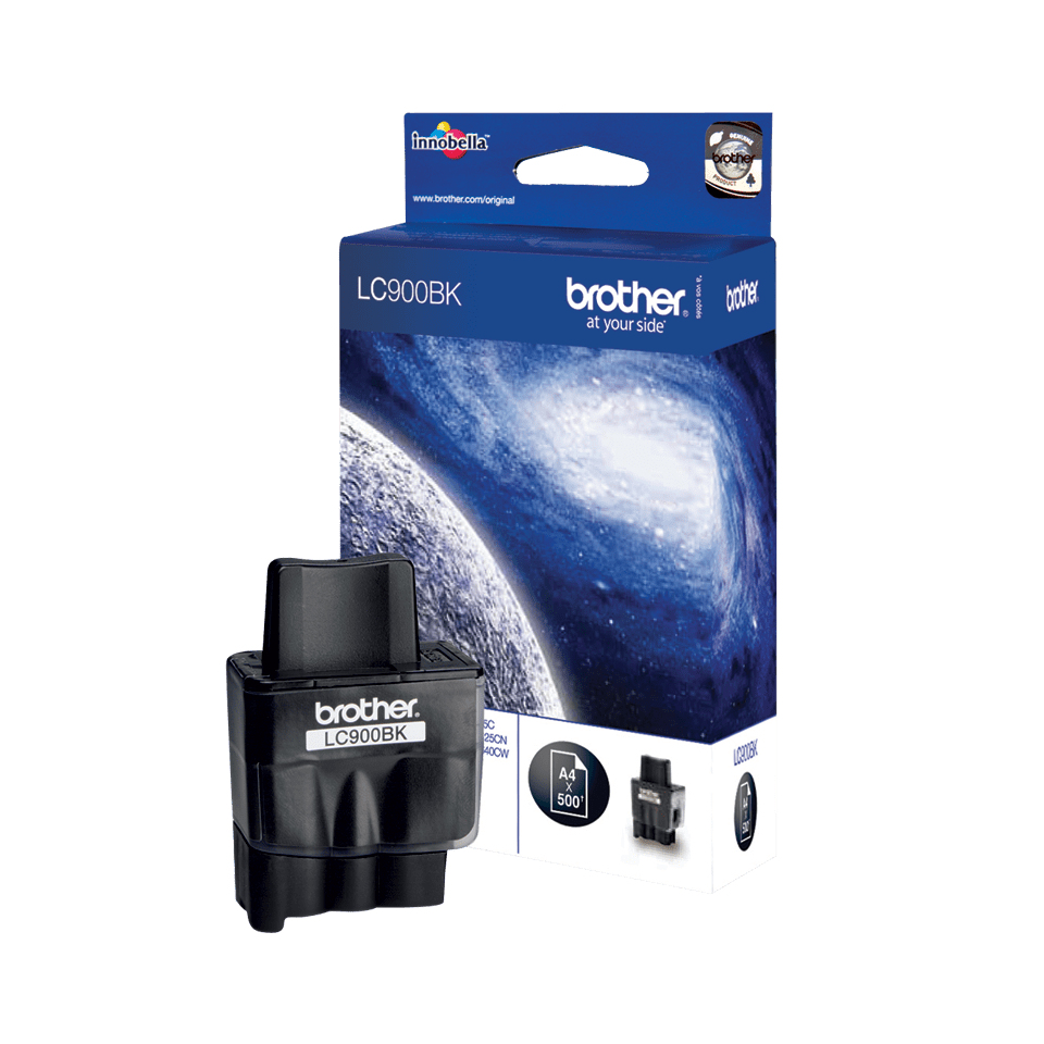 Brother LC-900BK Ink cartridge black. 500 pages/5% 9ml for Brother DCP