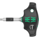 Wera 411 A RA T-handle adapter screwdriver with ratchet function, 1/4"