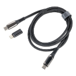 TROIKA CBL10/BK USB-kabel 1 m USB C USB C/Lightning Zwart