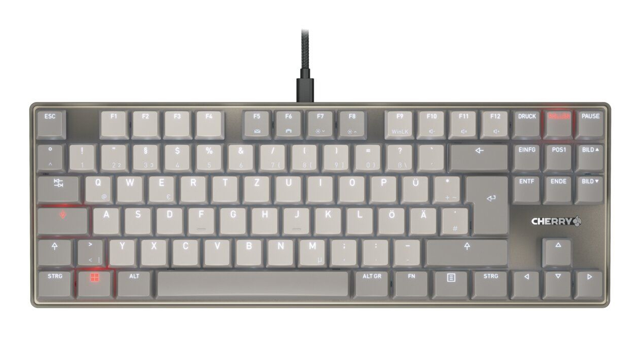 CHERRY KC 500 MX LP TKL keyboard Home/Office USB QWERTZ German Grey