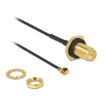 DeLOCK 89584 coaxial cable RP-SMA MHF Black, Gold