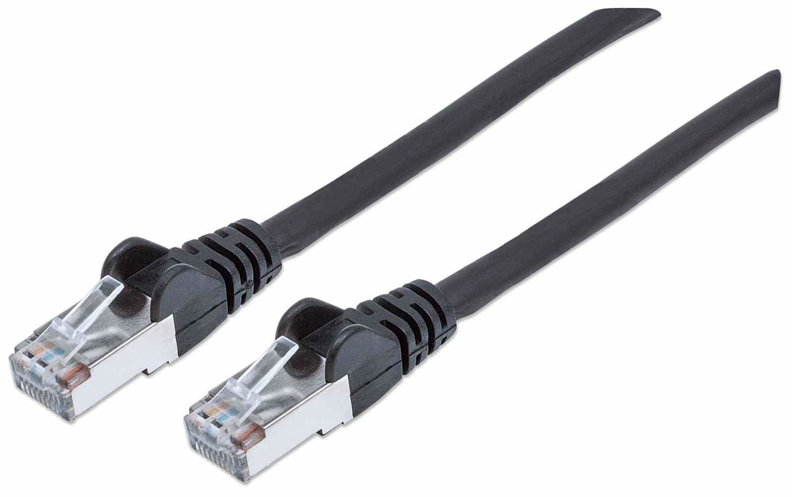 Photos - Cable (video, audio, USB) INTELLINET Network Patch Cable, Cat7 Cable/Cat6A Plugs, 0.25m, Black, 7405 
