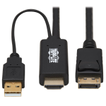 Tripp Lite P567-02M video cable adapter 78.7" (2 m) HDMI + USB DisplayPort Black