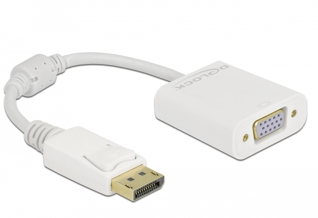 DeLOCK Adapter DisplayPort 1.2 male to VGA female white