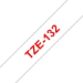 Brother TZE-132 cinta para impresora de etiquetas Rojo sobre transparencia