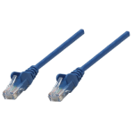 Intellinet Network Patch Cable, Cat6, 0.5m, Blue, Copper, U/UTP, PVC, RJ45, Gold Plated Contacts, Snagless, Booted, Lifetime Warranty, Polybag
