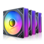 OKINOS Infinity ARGB PWM Fans 3 Pack with ARGB PWM Controller hub. 800-1800RPM 52.44CFM. 29.1 dBA