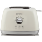GORENJE Kitchen Toaster 1000W 2 Slots 7 Heating Levels T900RL Retro Ivory