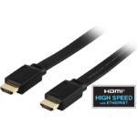 Deltaco HDMI-1010F HDMI cable 1 m HDMI Type A (Standard) Black