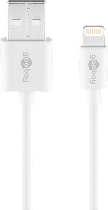 72907 WENTRONIC Lightning USB Charging and Sync Cable - 2 m - 2 m - Lightning - USB A - Male - Male - White