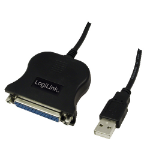 LogiLink UA0054A parallel cable Black 1.8 m