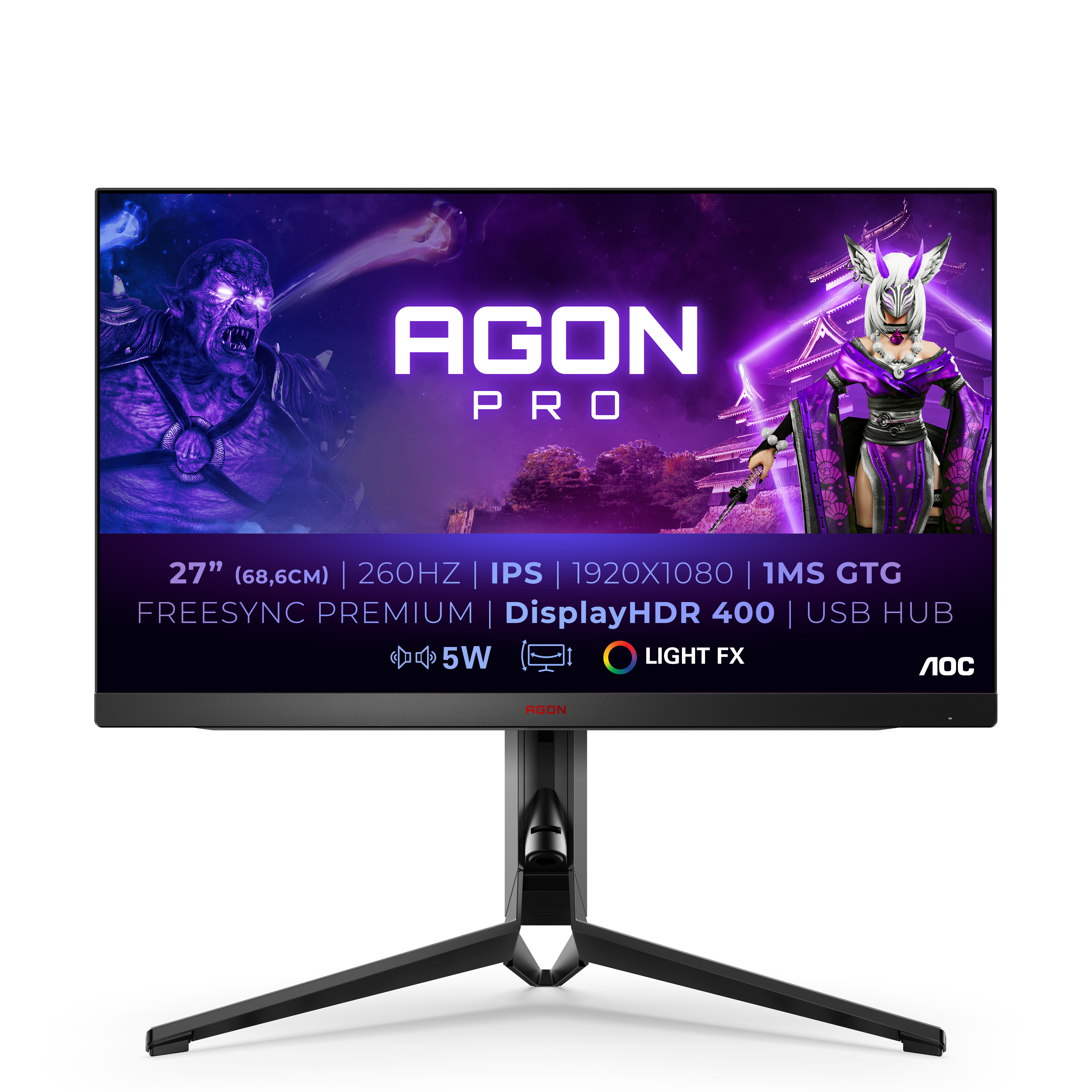 Image of AOC AGON PRO AG274FZ computer monitor 68.6 cm (27") 1920 x 1080...