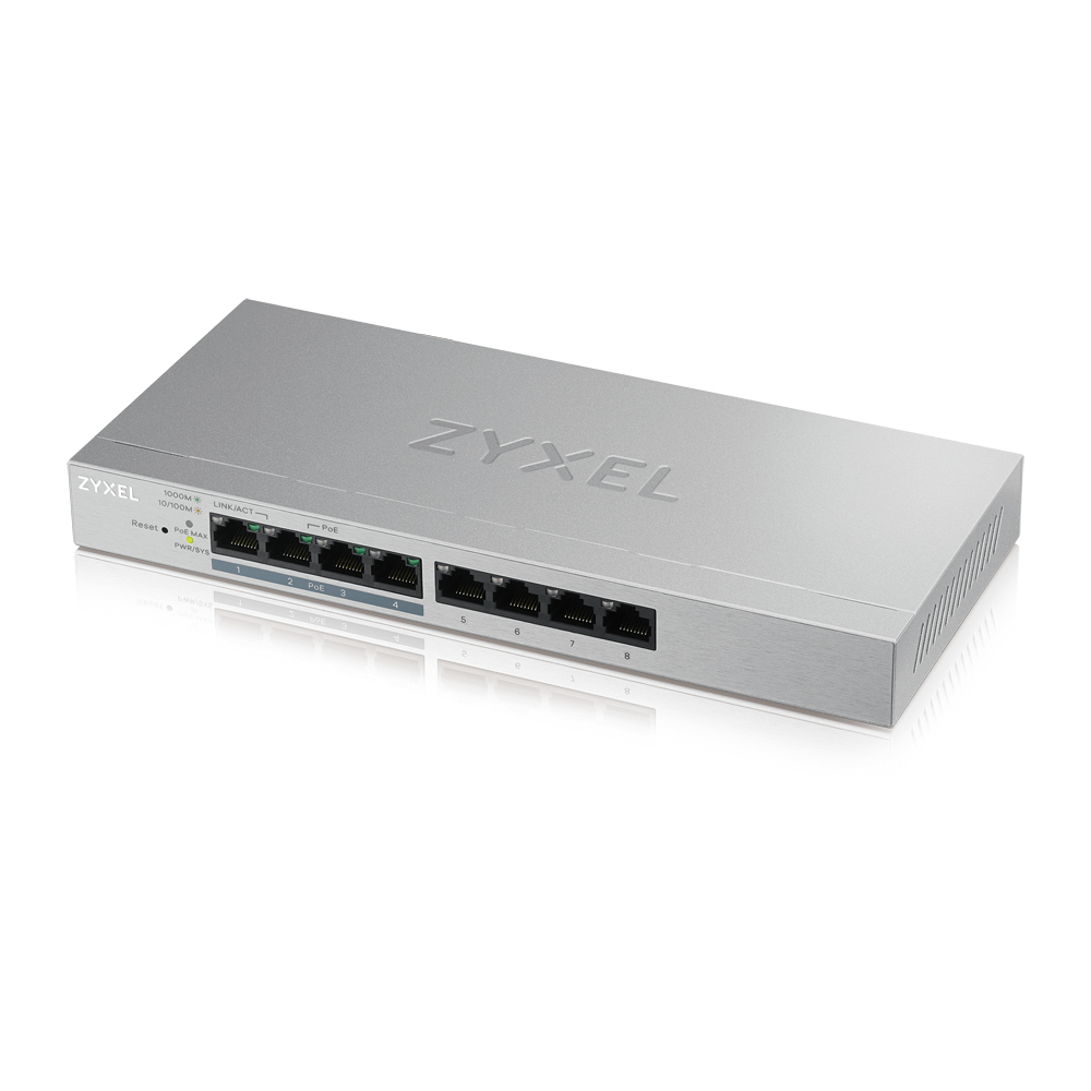Image of Zyxel GS1200-8HP v2 Managed Gigabit Ethernet (10/100/1000) Power...