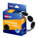 Avery 937250 self-adhesive label Round Removable Black 500 pc(s)