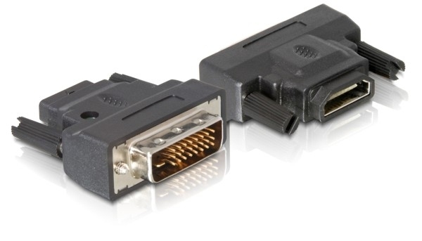 DeLOCK DVI / HDMI Adapter DVI-D HDMI FM Black