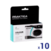 Praktica Single Use Disposable Colour Film Camera with Flash - Green - Pack of 10