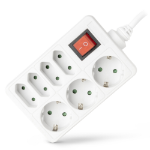 Entac Socket Extension Cord M1 With Switch 7 Sockets 3x16A 4x2.5A 1.5m 3G1.5