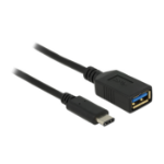 DeLOCK 0.15m USB 3.1 USB cable 3.2 Gen 2 (3.1 Gen 2) USB C USB A Black