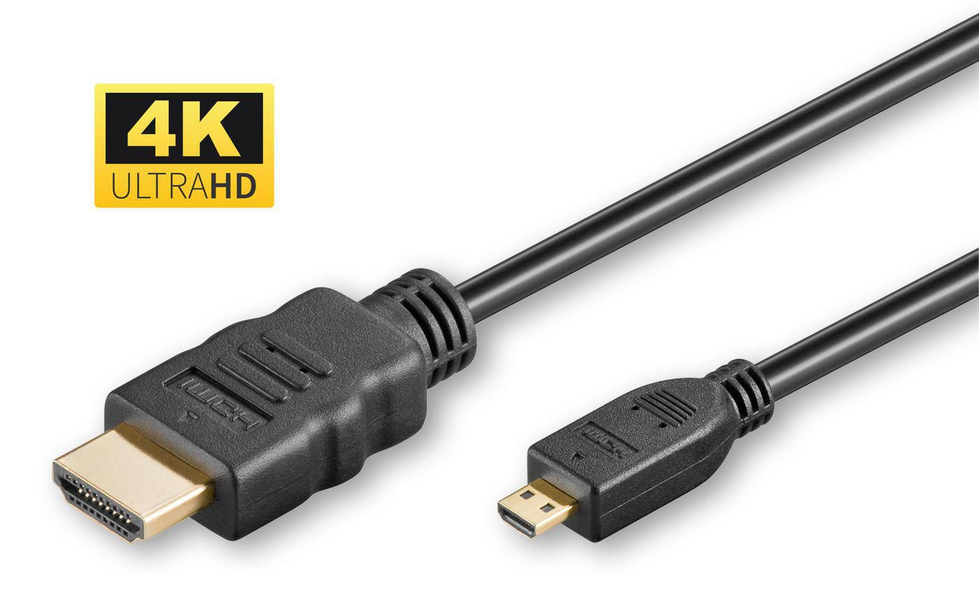 Photos - Cable (video, audio, USB) Microconnect 4K HDMI A-D cable, 4.5m HDM19194.5V2.0D 