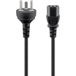 Goobay IEC Cord Denmark Type K, 2 m, Black