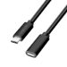 LogiLink USB 2.0 Type-C cable, C/M to C/F, 480 Mbps, 60W, black, 3 m