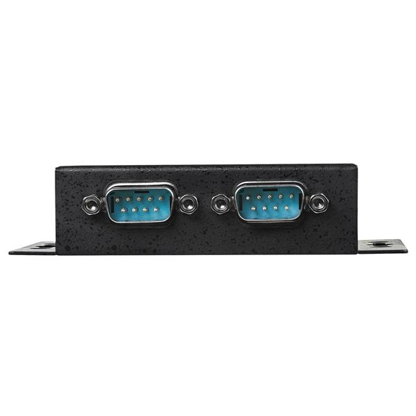StarTech.com 2 Port Industrial Wall Mountable USB to Serial Adapter Hub with DIN Rail Clips