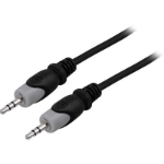 Deltaco MM-154 audio cable 15 m 3.5mm Black, Grey
