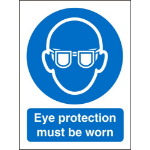 SECO by Stewart Superior SECO Mandatory Safety Sign Eye Protection Must Be Worn Self Adhesive Vinyl 150 x 200mm - M004SAV150X200