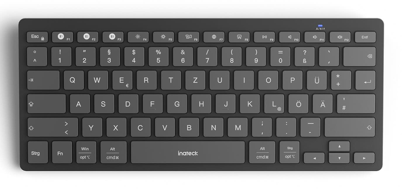 Inateck KB01003 keyboard Universal Bluetooth QWERTZ Black