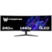 Acer X Predator X49X curved ultra-wide QD-OLED gaming monitor - 49", 32:9, QD-OLED, 1800R curve, Double Quad HD, 240Hz, 0.03ms, AMD FreeSync Premium, DisplayHDR 400 True Black, HDMI, DP & USB-C