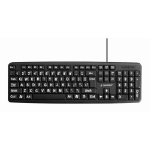 Gembird KB-US-103 toetsenbord USB QWERTY Amerikaans Engels Zwart