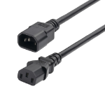 StarTech.com 8713-8100-POWER-CORD power cable Black 11.8" (0.3 m) C14 coupler C13 coupler