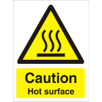 SECO by Stewart Superior SECO Warning Safety Sign Caution Hot Surface Semi Rigid Plastic 50 x 75mm (Pack 5) - W0187SRP50X75 P5
