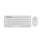 Logitech Pebble 2 Combo keyboard Mouse included Universal RF Wireless + Bluetooth QWERTY US International White