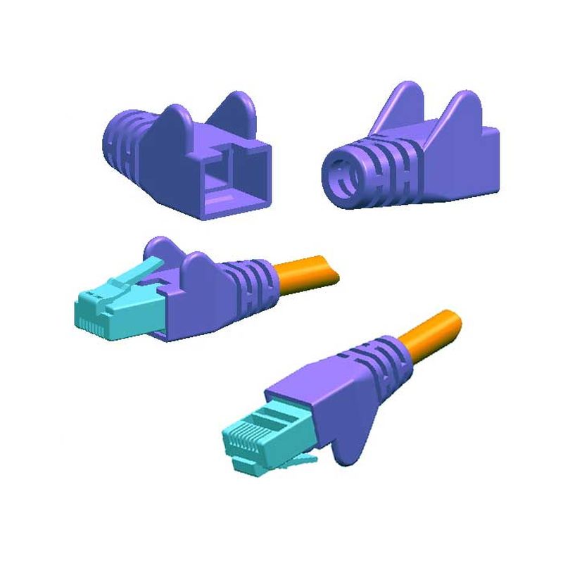 Image of FDL WING MOULDED SNAGPROOF RJ45 CABLE BOOT - BLUE