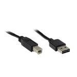 Alcasa USB 2.0 A/B, 3m USB cable USB A USB B Black