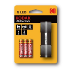 Kodak 9-LED Flashlight in black metal casing