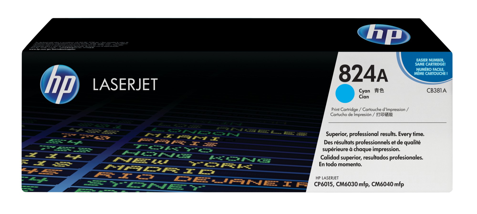 HP CB381A/824A Toner cyan. 21K pages ISO/IEC 19798 for HP CLJ CP 6015/