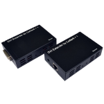 Cables Direct DVI Extender over Ethernet AV transmitter & receiver Black