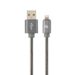Cablexpert CC-USB2S-AMLM-2M-BG Lightning-kabel Grijs