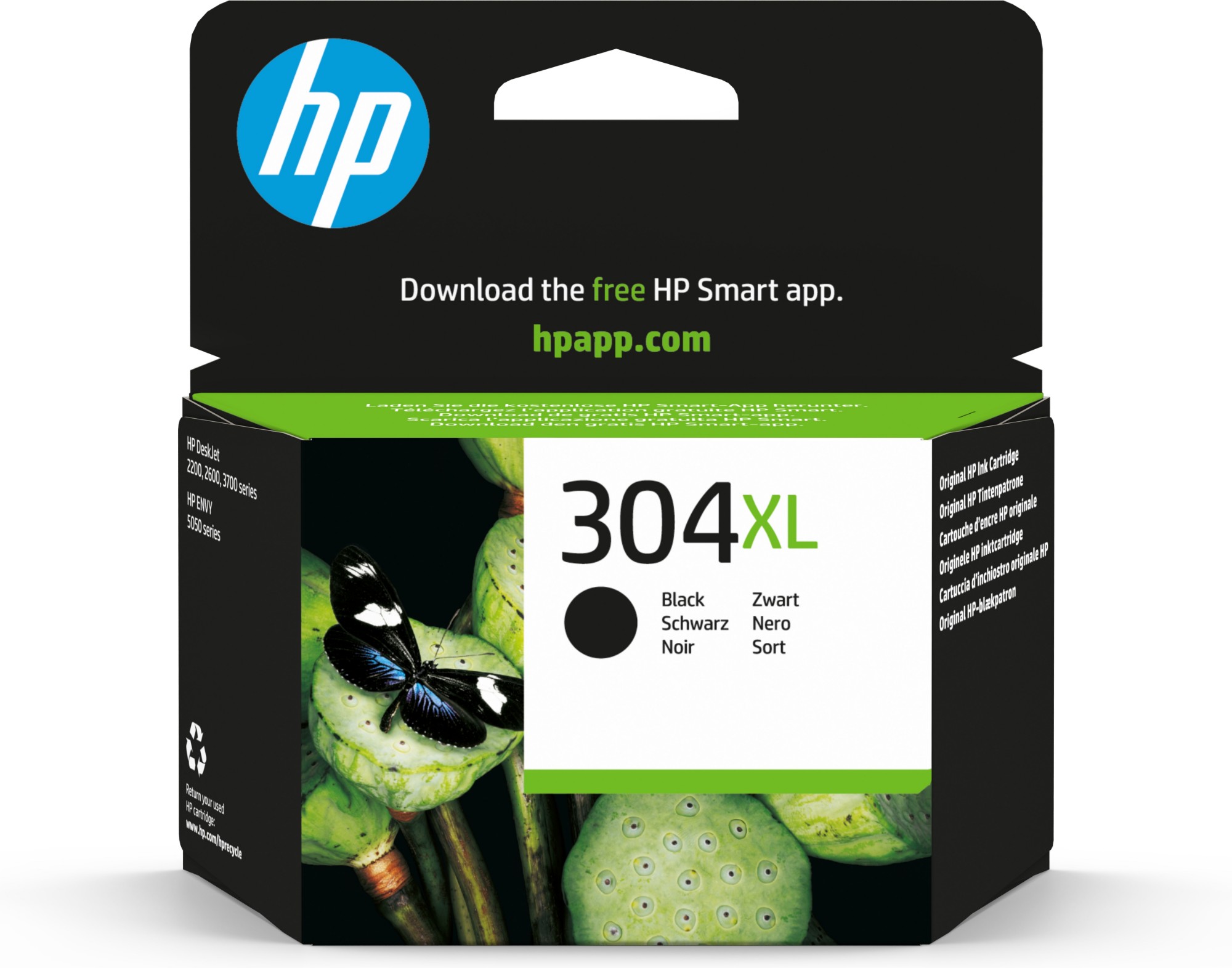 HP N9K08AE/304XL Printhead cartridge black high-capacity, 300 pages ISO/IEC 24711 6ml for HP DeskJet 2620/3720