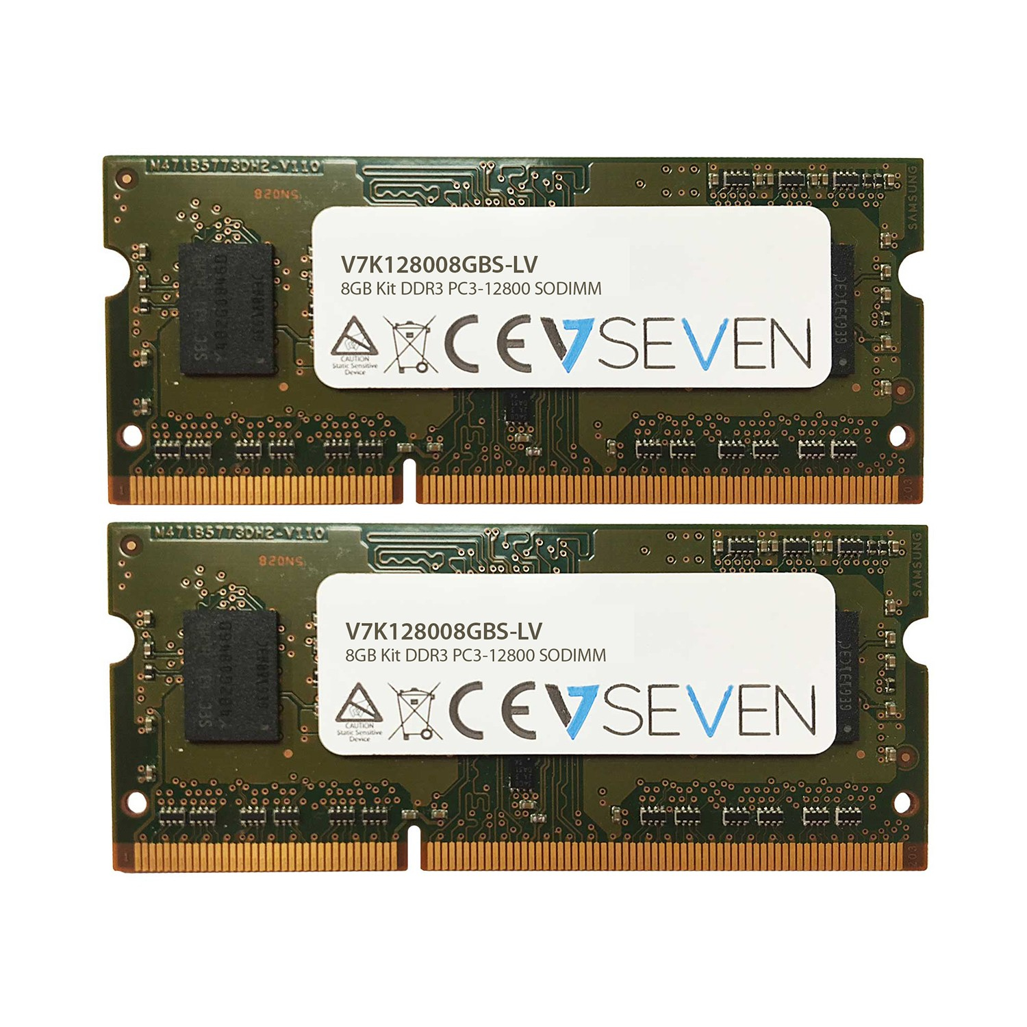 Image of V7 8GB DDR3 PC3L-12800 - 1600MHz SO DIMM Notebook Memory Module -...
