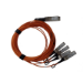 Hewlett Packard Enterprise Q9S66A fibre optic cable 5 m QSFP+ 4x SFP+ Orange