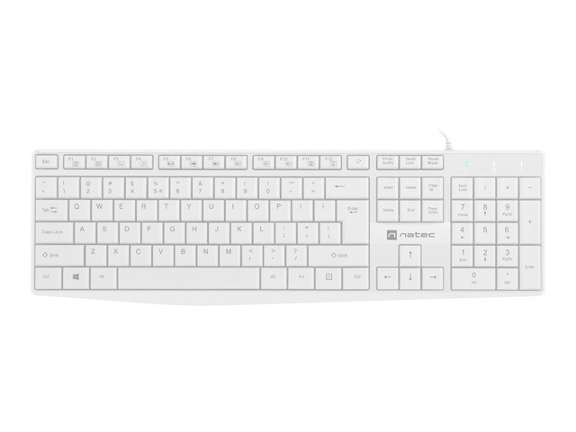 NATEC NAUTILUS keyboard Home/Office USB QWERTY US International White