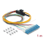 DeLOCK 91050 InfiniBand/fibre optic cable 1 m 12x LC Pigtail Orange