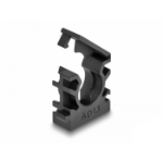 DeLOCK Cable sleeve holder with locking clip 13 mm 8 pieces black